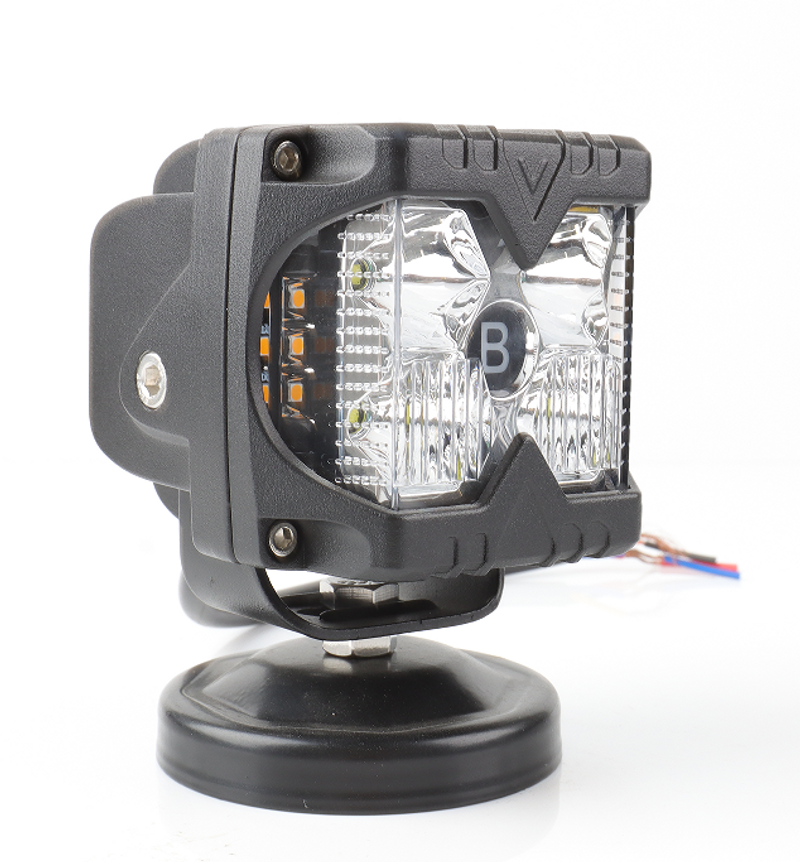 PSSK3, 3-inch terreinwagen schijnwerper 40W-LED Tank Rider, Chevrolet Ford Mustang Driezijdig gloeiende vierkante schijnwerper A-stijl schijnwerper Off-road_voghion.com