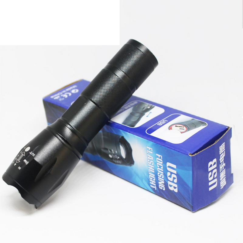 Zoom Sterk Licht Zaklamp Aluminiumlegering USB Opladen Ingebouwde 18650 Lithium Batterij Powerbank Functie Zaklamp Sterk Licht_voghion.com