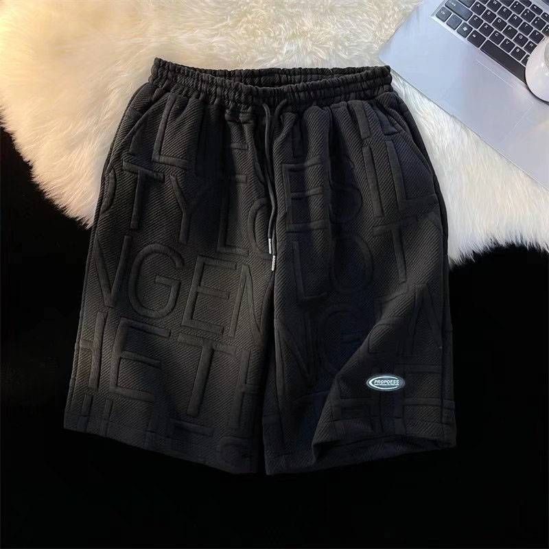 Męska odzież Pianka Sportowe proste spodenki Męskie letnie cienkie Retro High Street Ins Brand Luźne swobodne spodenki_voghion.com