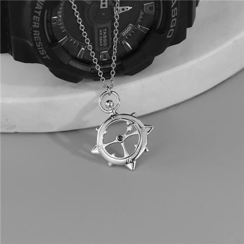 Collana in argento sterling per uomo, stile trendy, minimalista, di lusso, di alta gamma, design di nicchia, personalità semplice, da uomo_voghion.com