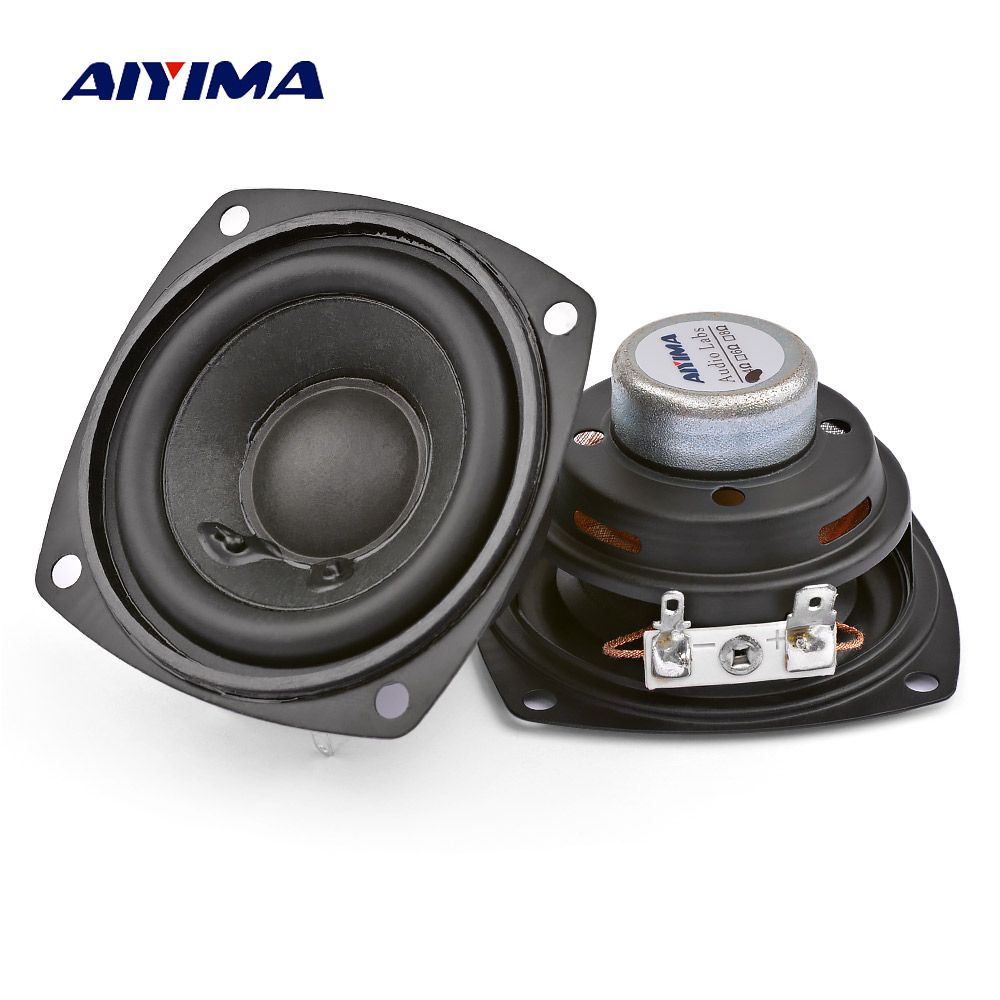 AIYIMA 2 pezzi 2,5 pollici portatile parla 4 Ohm 10 W 66 mm gamma completa audio parla bassi multimediali magnete al neodimio_voghion.com