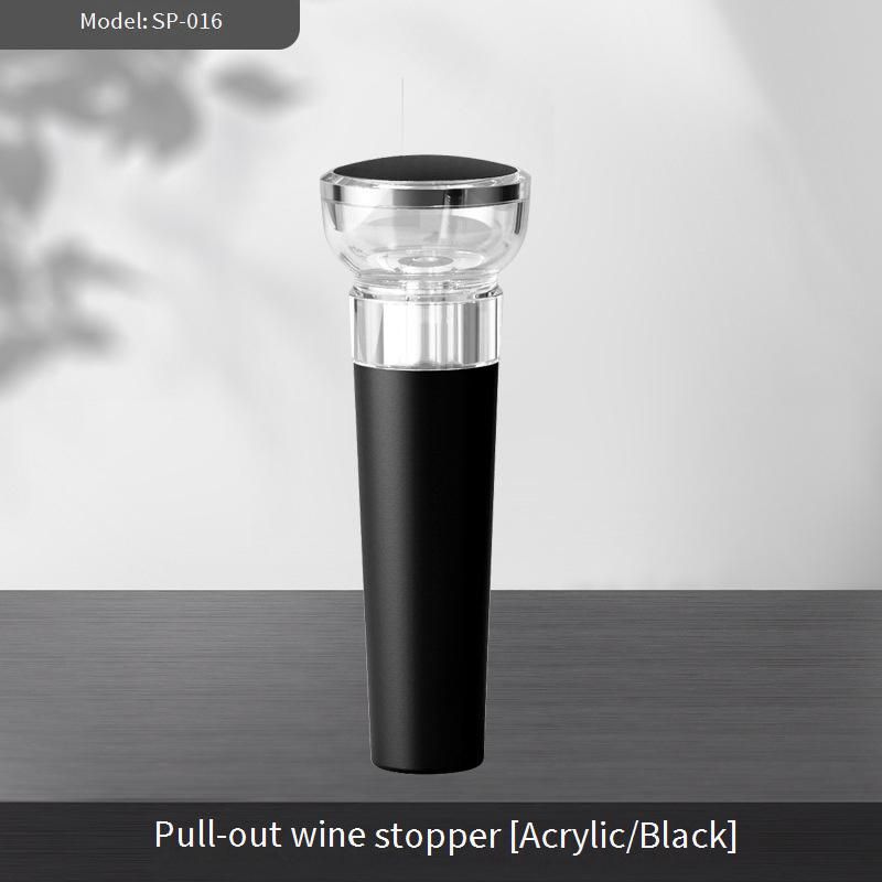 Wine Stoppers Food Grade Material Push Type Fresh Keeping Plastic Vacuum Stopper_voghion.com