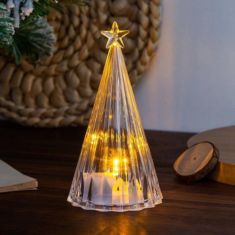 Mini Luminous Crystal Christmas Tree, Christmas Decorations, Desktop Ornaments, Creative Children's Christmas Gifts, Night Lights_voghion.com