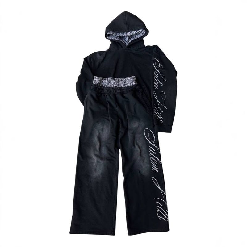 Men's Clothing New Autumn And Winter Street Hip Hop Zipper Pattern Foam Printing Hoodie Casual Suit Street Cross Border Sweater_voghion.com