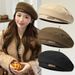 Heißer Verkauf Retro Einfarbig für Frauen Herbst Winter Britischen Maler Künstler Caps Damen Elegante Achteckige Panama Baskenmütze Hüte_voghion.com