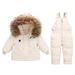 Premium Baby Down Jacket Set With Detachable Pants - Soft & Warm Winter Outfit For Toddlers (80-110cm, 6 Colors)_voghion.com