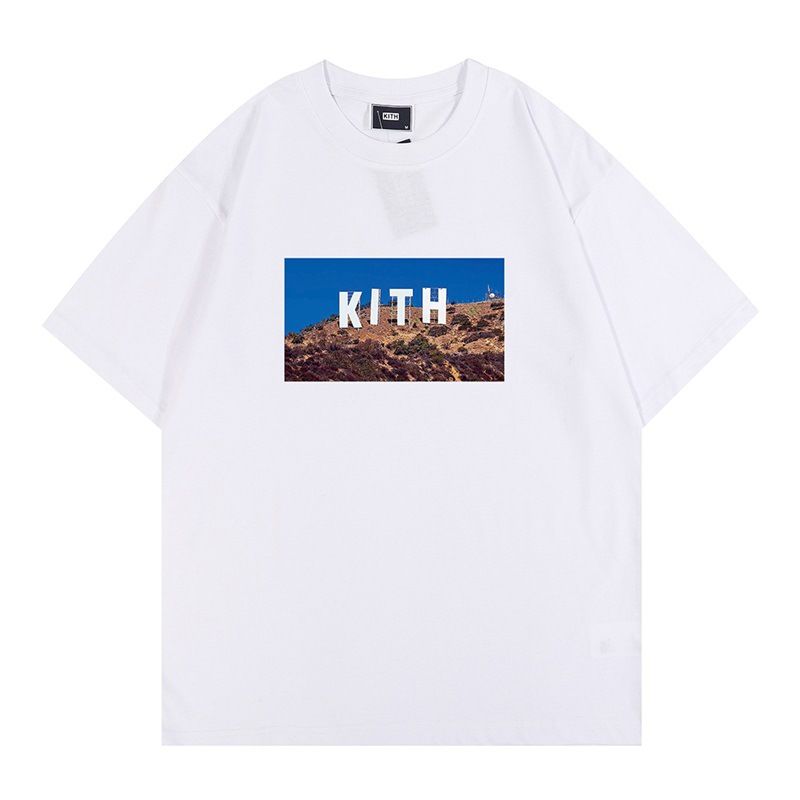 Kitt Hollywood Sign Photo T-shirt con stampa American Street da uomo e da donna_voghion.com