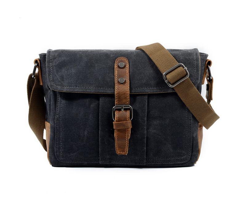 Borsa a tracolla retrò Borsa casual in tela da uomo Borsa a tracolla da uomo Borsa a tracolla semplice da uomo Borsa da uomo impermeabile Borsa orizzontale_voghion.com