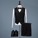 CT 2025 Neue Herren Business Professional Abendgarderobe Koreanischer Stil Slim Fit Dreiteiliges Set Bräutigam Hochzeitsanzug_voghion.com
