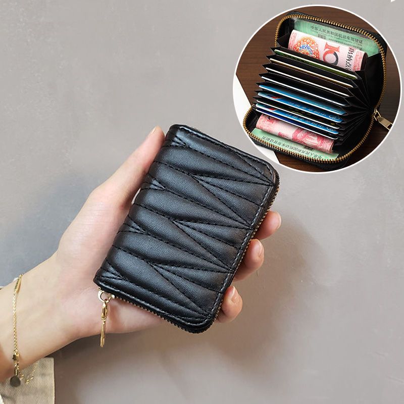Kartenhalter für Damen, exquisite und hochwertige Mehrfach-Kartenfächer mit großer Kapazität, kompakte und beliebte Brieftasche mit Anti-Entmagnetisierung_voghion.com