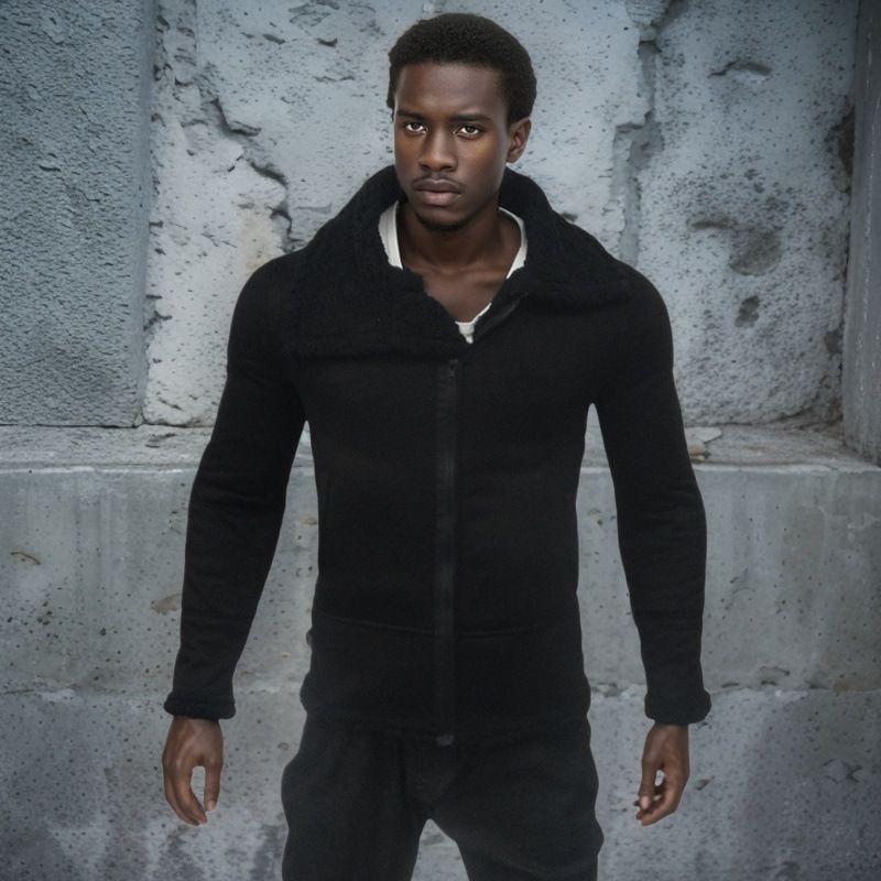 Dicke, mittellange Jacke für Herren, mit Lammfell gefütterte Wildlederjacke mit Kunstpelzkragen – warmer Wintermantel für lässiges Outfit (Schwarz, Kamel, Grau)​_voghion.com