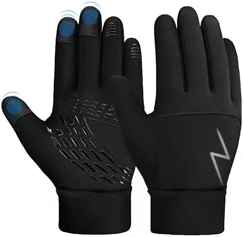 Kids Winter Gloves Thick Soft Fleece Warm Touch Screen Anti-Slip For Boys Girls 3-15 Years Cycling School_voghion.com