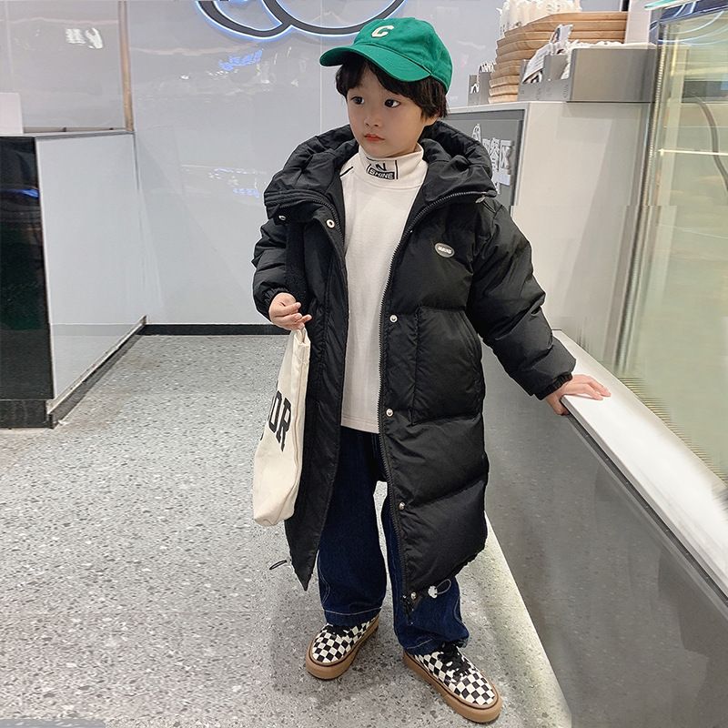 Girls' Down 2024 New Mid to Large Winter Clothing Cotton Jacket for Children's Warmth, Western Style, Extended Thickened_voghion.com
