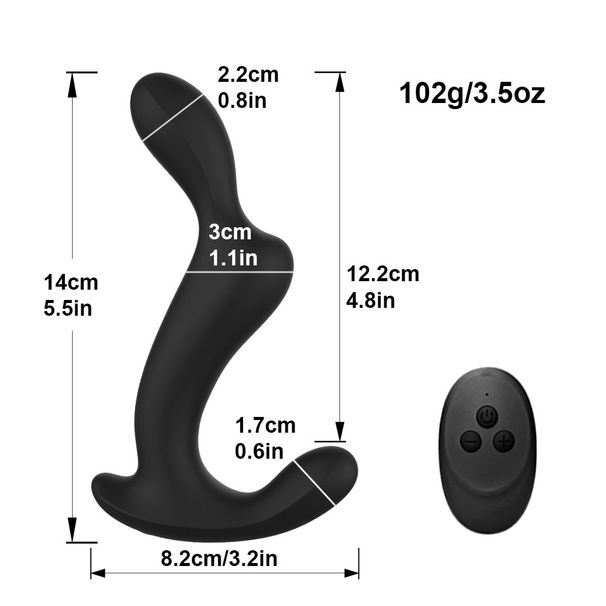 Massaggiatore maschile Prostata Telecomando Vibratore Ritardare Eiaculazione Ano Stimolatore Dildo Dilatatore Anale Culo P_voghion.com