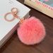 Alloy Hairball Inlaid Diamond Unicorn Rose Gold Keychain Animal Car Bag Pendant Personalized Plush Gift_voghion.com