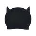 Children's Boys And Girls High Elastic Little Devil Cartoon With Ears Pure Silicone Non-Tightening Swim Cap Swimming_voghion.com