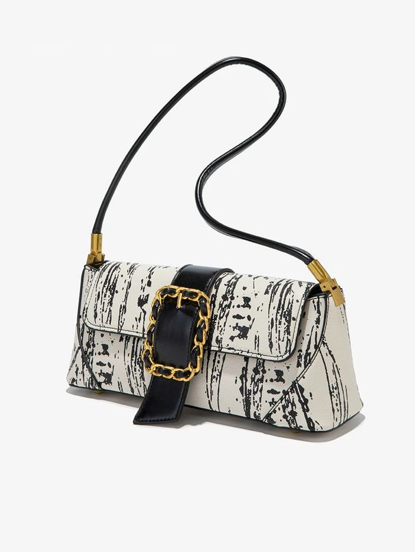 Damevesker Temperament Motetrend Alle Matchende Dobbel Fargesømmer Høy Kvalitet Hest og Vogn Mønster Dame Armhuleveske Håndveske_voghion.com