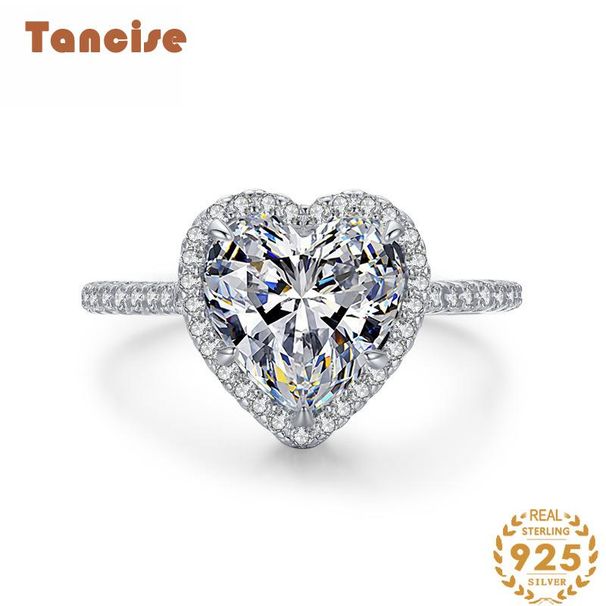 Tancise Anello in argento con zirconi classici Gioielli da donna Promessa di nozze Regalo per feste_voghion.com