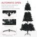 9ft Tall Artificial Christmas Tree, Unlit Xmas Tree With 2132 Branch Tips, Auto Open, Steel Base, Holiday Décor For Home Office, Black_voghion.com