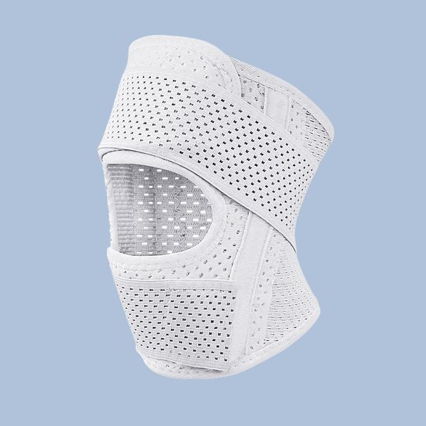 Breathable Summer Knee Support Brace - Lightweight Compression Sleeve For Running, Fitness & Joint Pain Relief (Black/White, One Size)_voghion.com