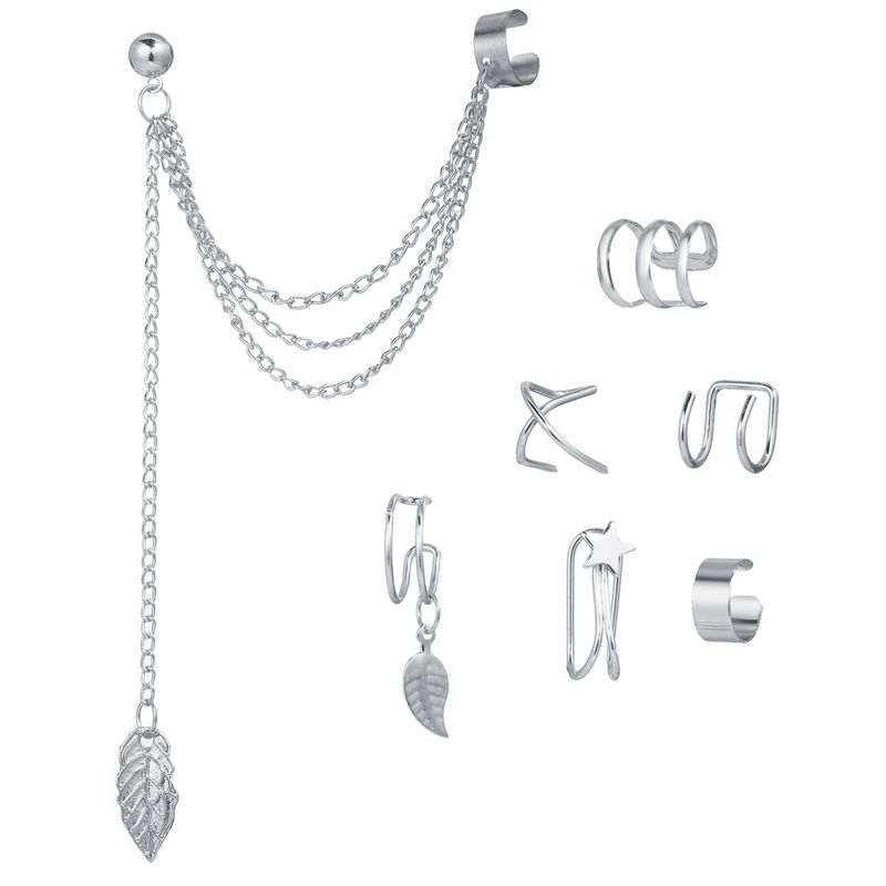 Orecchini alla moda semplici e creativi con temperamento di personalità transfrontaliera europea e americana, gancio per l'orecchio senza piercing all'orecchio, set di clip per l'orecchio_voghion.com
