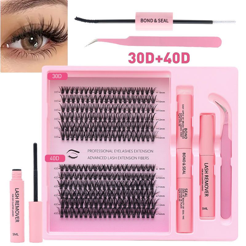 Eyelashes Set New DIY Segmented Eyelashes 3040D100D Large Capacity D Curled Messy Dense Curled Simulation Eyelashes_voghion.com