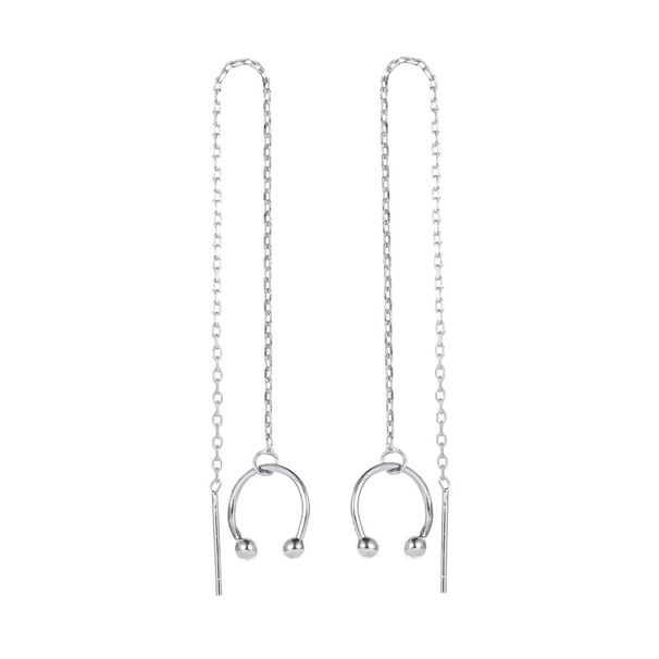 Nappa lunga con clip per orecchio a forma di C dolce e fresca, orecchini minimalisti famosi su Internet_voghion.com