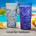US Acrylic Café Plastic Reusable Tumblers (Set 12) 32-ounce Iced-Tea Cups, Coastal Value Set Of Restaurant Style_voghion.com