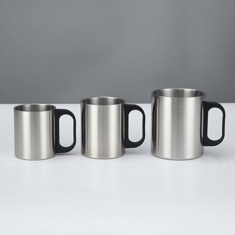 304 Stainless Steel Double Wall Insulated Coffee Mug - 12oz Leak-Proof Travel Tumbler With Handle For Hot/Cold Drinks, Office & Home Use_voghion.com
