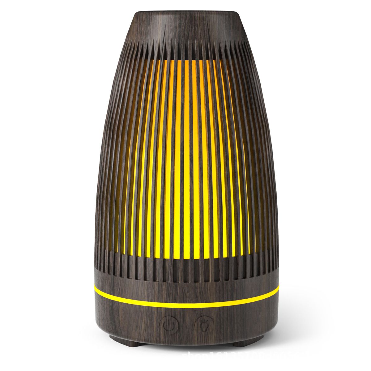 Diffusore di aromi a fiamma con umidificatore USB - Diffusore di oli essenziali in legno, luce notturna e miglioratore dell'umore per casa, ufficio, spa_voghion.com