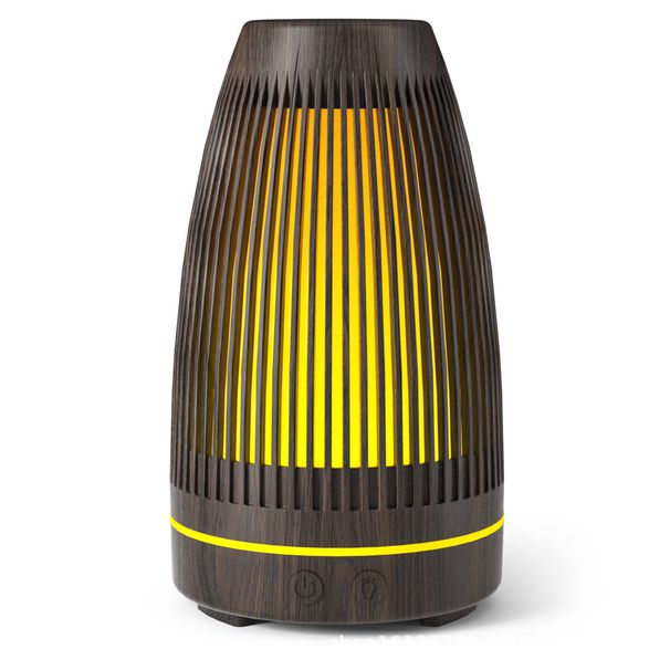 Diffusore di aromi a fiamma con umidificatore USB - Diffusore di oli essenziali in legno, luce notturna e miglioratore dell'umore per casa, ufficio, spa_voghion.com