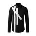 Unbeatable Quality Trendy New Front Irregular Patch Splicing Men's Trendy Brand Long Sleeved Casual Shirt High-end_voghion.com