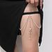 Beach Elastic Multi-layer Pearl Thigh For Women Trendy Rhinestone Leg Tassel Geometric Body Chain_voghion.com