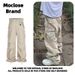 Moclose Unisex Utility Cargo Pants - Oversized Drop-Crotch Joggers With Multi-Pockets, 100% Cotton, Black/Khaki, Sizes M-XXL_voghion.com