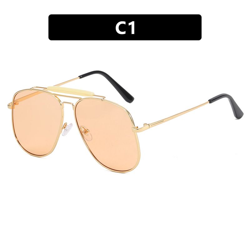 Unisex Women's sunglasses, Frog glasses, large metal frame sunglasses, sunglasses, ins sunglasses_voghion.com