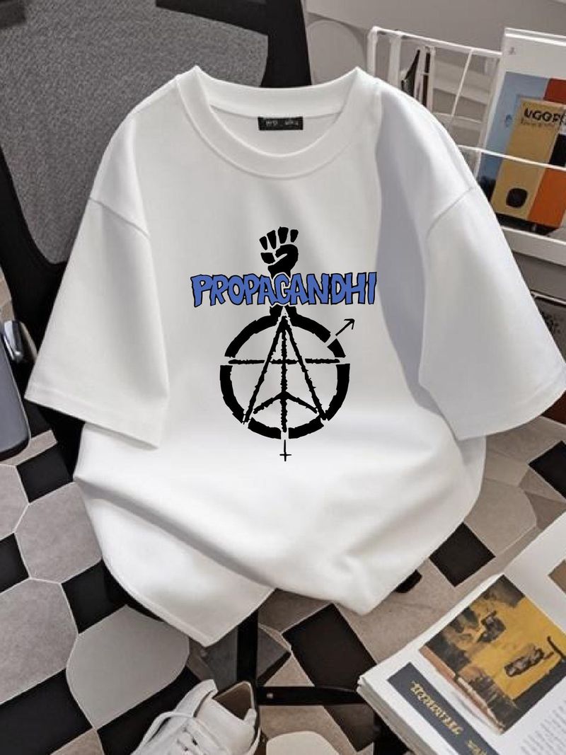 Maglietta Propagandhi Band Music Lover in cotone bianco S 5XL MM940 Moda estiva da uomo Leggermente elasticizzata Morbida Abbigliamento firmato Grafica Comoda_voghion.com