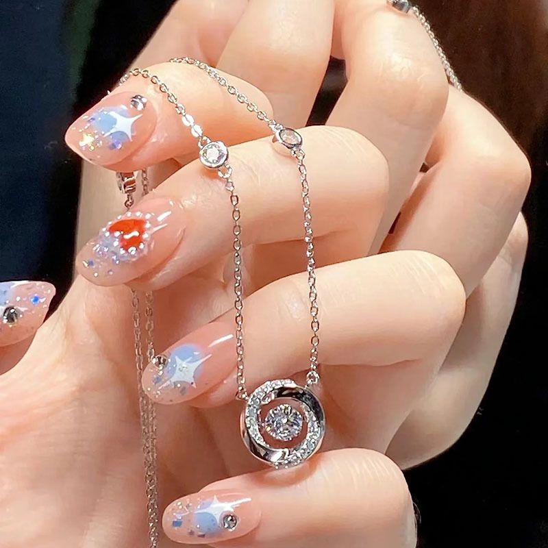 Beating Heart Three Second Heartbeat Hanger Ketting voor Vrouwen, Lichte Luxe, Dynamische Sleutelbeenketting_voghion.com