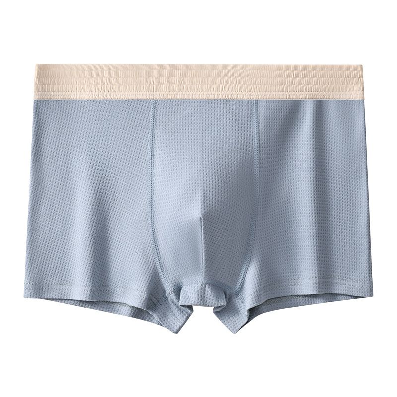 New2024 high-end Men's pure cotton underwear minimalist men's four corner pants with breathable and loose fitting _voghion.com