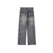 Men's Distressed Flare Jeans - Premium Washed Denim | 70s Retro Wide Leg Pants_voghion.com