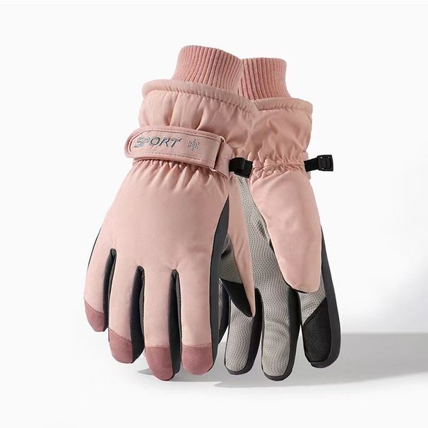 Damen-Winterskihandschuhe – Touchscreen-kompatibel, wasserabweisend, Thermofutter, rutschfester Griff für Snowboarden, Radfahren und Outdoor-Aktivitäten_voghion.com