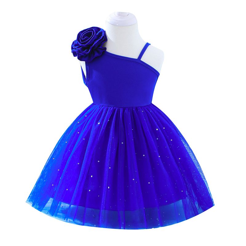 Mother&Kids Children's Dress Halter Strapless Star Mesh Gauze Dress Flower Child Princess Dress For Children_voghion.com