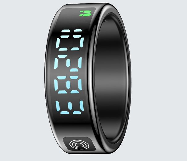 Nuovo SR08 con display touch smart band multifunzionale con cardiofrequenzimetro e ossigeno nel sangue, anello per dormire_voghion.com