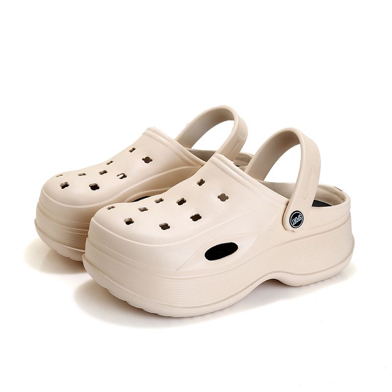 Uudet reikäkengät, pohja jopa 7 cm paksu, korostava vaikutus, sopivat naisille ulkoiluun kesällä, puutarhakäyttöön._voghion.com