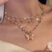 Collana a farfalla colorata a strati 2024, nuova catena con nappa, piccola e di alta qualità, design accattivante_voghion.com