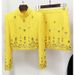 Women's Clothing celebrity fashion new heavy beaded diamond short top skirt suit two piece suit_voghion.com