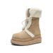 New mid-calf boots with cashmere padded warm shoes retro booster boots_voghion.com