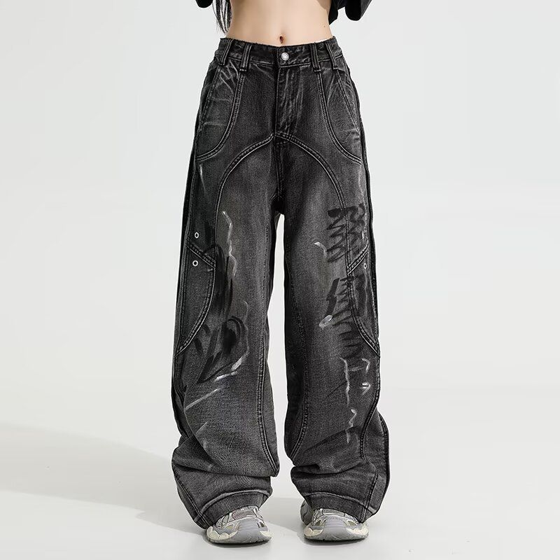 Ανδρικά Ρούχα Ρετρό, Σκούρα, Ίσια, Πλυμένα Τζιν, Σαλοπέτα με Τσέπες και Σχεδιασμό High Street Vibe_voghion.com