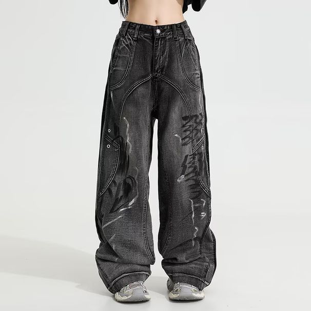 Ανδρικά Ρούχα Ρετρό, Σκούρα, Ίσια, Πλυμένα Τζιν, Σαλοπέτα με Τσέπες και Σχεδιασμό High Street Vibe_voghion.com