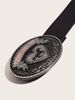 New Trendy Black Personalized Punk Style Letter Button Casual Belt_voghion.com