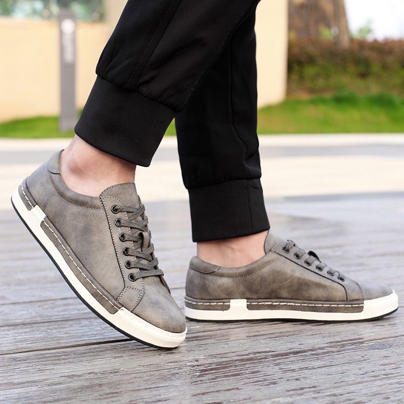 Herren Freizeitschuhe Lederschuhe Sneakers Gummisohle Stoff Fußgewölbeunterstützung Gepolsterte leichte Schuhe Sneakers_voghion.com
